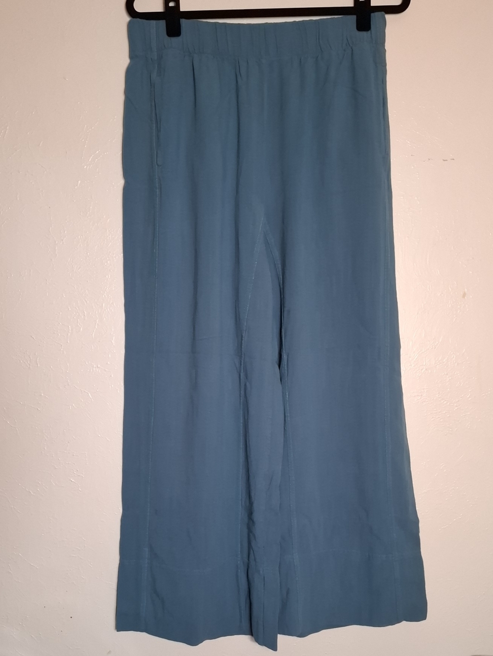 Wide-Leg Blue Women's Pants